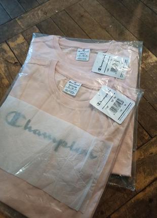 Новая розовая футболка champion оригинал, идея на подарок1 фото