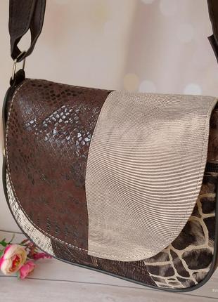 Женская кожная сумка кармен   – сумка из натуральной кожи.  цвет уникальный, без повтора1 фото
