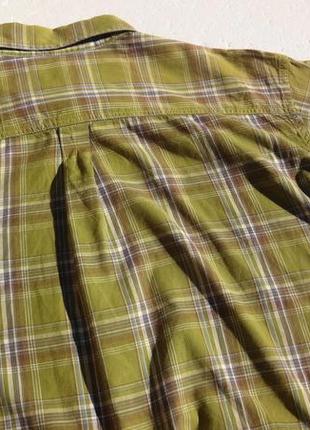 C&a canda. оливковая рубашка с нюансом и коротким рукавом.3 фото