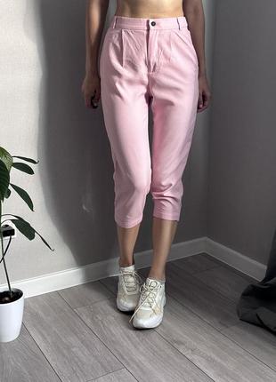 Розовые брюки капри zara xs идеальное состояние