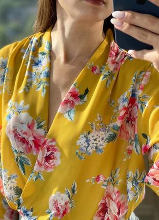 Красивый цветочный боди блуза new look2 фото