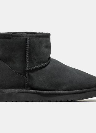 Чоловічі уггі чорні вкорочені ugg classic mini