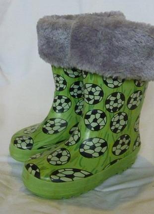 Tcm фірмові гумові чоботи 24/25р-15,5-16,5 см, теплі, не промокають, яскраві