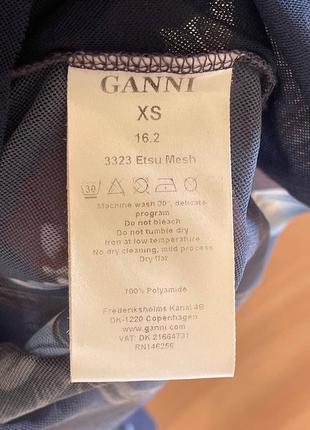 Сетчатый полупрозрачный лонгслив водолазка топ ganni etsu mesh с высоким горлом цветочным принтом jean paul gaultier ed hardy hysteric glamour xs9 фото
