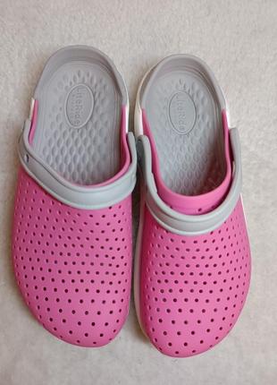 Crocs literide clog  lime electric pink5 фото