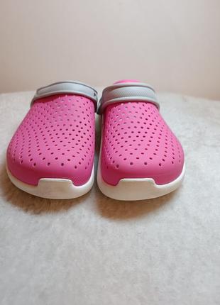 Crocs literide clog  lime electric pink4 фото