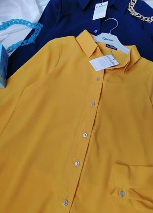 Рубашка блуза креп шифон разные цвета и размеры9 фото