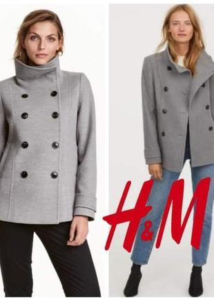 Брендовое двубортное пальто h&m бангладеш этикетка