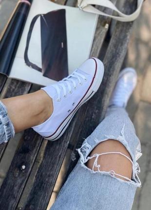 Кеды кроссовки в стиле классических белых  converse2 фото