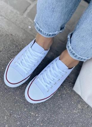 Кеды кроссовки в стиле классических белых  converse3 фото