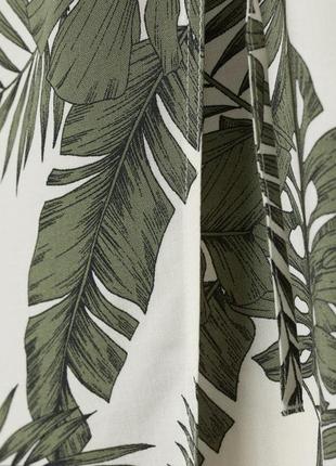 🌿классная юбка миди на запах в тропический флорал принт размер s h&m2 фото