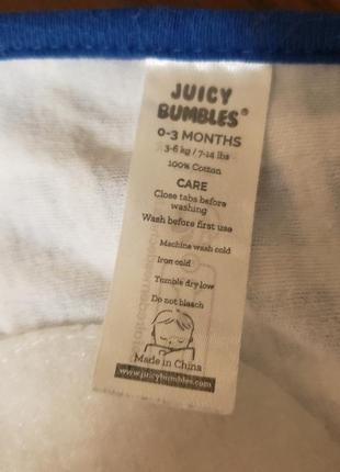 Juicy bumbles пелюшка на липучках кокон спальник сповивальна ковдра 0-3 м 50-56-62 см5 фото
