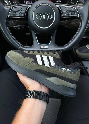 Мужские кроссовки adidas retropy black army green