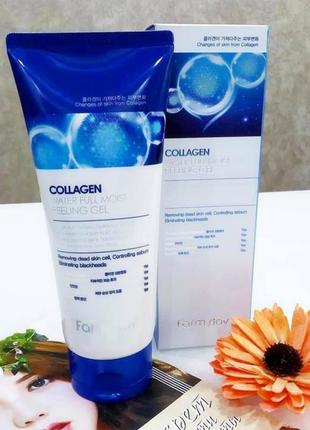 Колагеновий пілінг-скатка farm stay collagen water full moist peeling gel3 фото