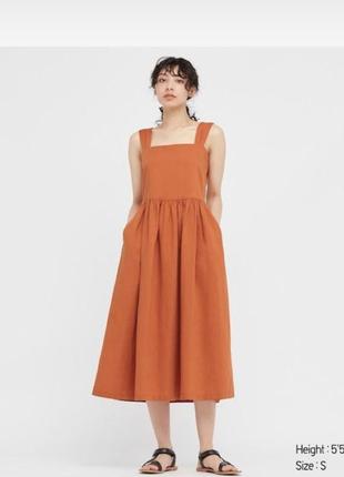 Сапафан лляний uniqlo плаття з льону