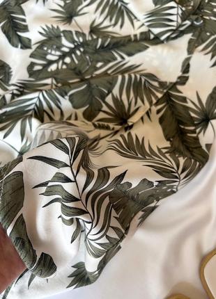 🌿классная юбка миди на запах в тропический флорал принт размер s h&m8 фото