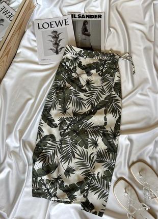 🌿классная юбка миди на запах в тропический флорал принт размер s h&m3 фото