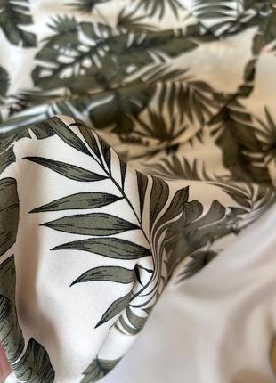 🌿классная юбка миди на запах в тропический флорал принт размер s h&m9 фото