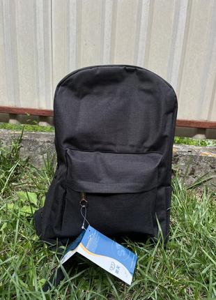 Рюкзак школьный однотонный черный новый2 фото