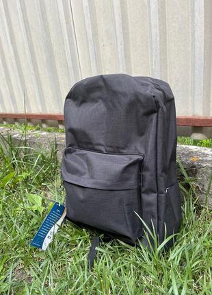 Рюкзак школьный однотонный черный новый3 фото