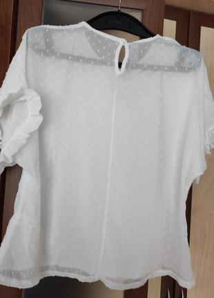 Красивая белая блуза л-хл2 фото