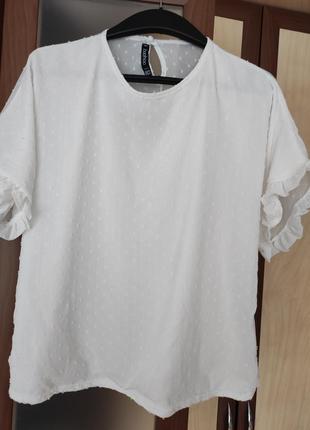 Красивая белая блуза л-хл