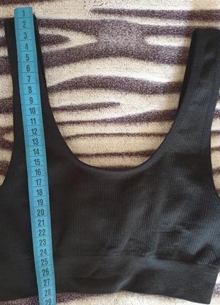 Чорний безшовний топ в рубчик primark xs3 фото