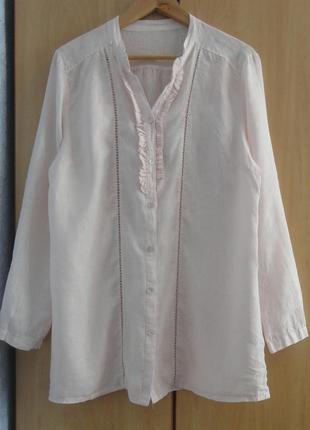 Супер  сорочка блуза блузка льон італія