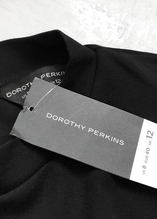 Роскошное стильное платье dorothy perkins с низом из эко-кожи и стильным присобранным рукавчиком6 фото