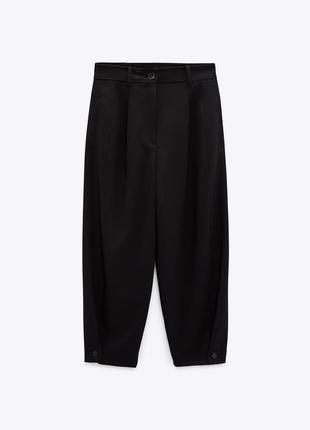 Жіночі чорні штани брюки carrot  zara4 фото