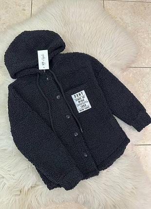 Куртка-рубашка барашка, теплая, осенний хит