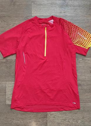 Футболка salomon красная мужская трекинговая outdoor solomon