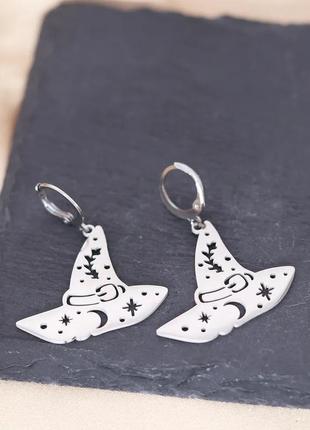 Стильні сережки із нержавіючої сталі чарівний капелюх