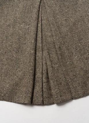 Burberrys vintage wool tweed skirt женская юбка6 фото