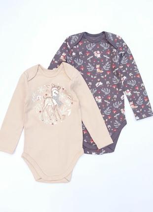 Боди новогодние от c&amp;a с оленем и во флористическом стиле