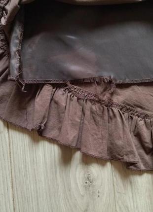 Асимметричная хлопковая юбка с карманчиком sisline6 фото