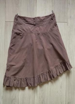 Асимметричная хлопковая юбка с карманчиком sisline2 фото