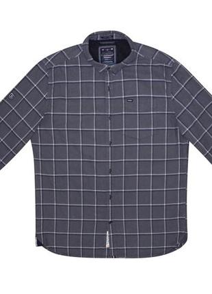 Мужская рубашка в клетку мягкая теплая superdry alumni oxford premium xl l m4 фото