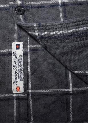 Чоловіча сорочка в клітку м'яка тепла superdry alumni oxford premium xl l m