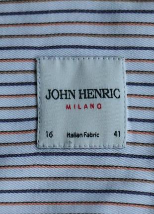 Мужская итальянская рубашка john henric milano shirt5 фото