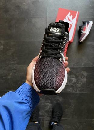 Кроссовки легкие приятные nike air zoom черные белые красные6 фото