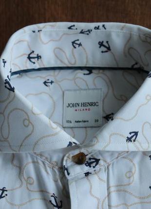 Мужская итальянская рубашка john henric milano shirt2 фото