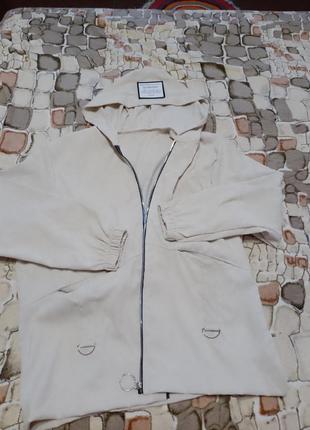 Вельветовая куртка, осенняя куртка, осенний пиджак, стмльная ветровка, куртка молочного цвета, куртка свободного кроя3 фото