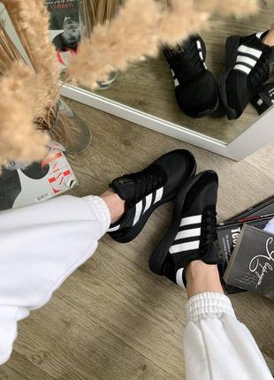 Кросівки adidas iniki black/white6 фото