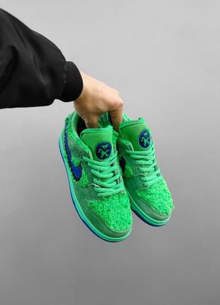 Кроссовки nike sb dunk x ben & jerry's голубые зеленые