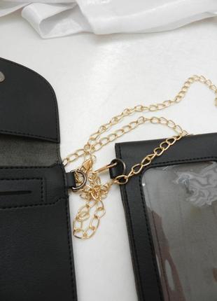 ⛔мини сумочка на цепочке  чехол для телефона с прозрачным карманом визитница дефект8 фото