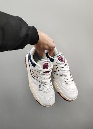 Винтажные кроссовки new balance 550 кеды баскетбольные красные синие белые серые4 фото