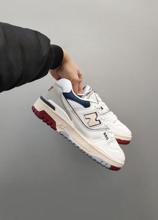 Винтажные кроссовки new balance 550 кеды баскетбольные красные синие белые серые7 фото