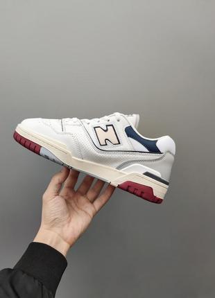 Вінтажні кросівки new balance 550 кеди баскетбольні червоні сині білі сірі