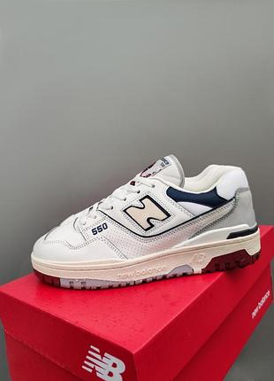 Винтажные кроссовки new balance 550 кеды баскетбольные красные синие белые серые6 фото